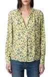 Zadig & Voltaire Tink Small Garden Long Sleeve Top In Cedra