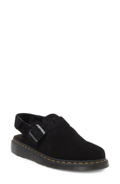 Dr. Martens Black Jorge Ii Suede Slingback Mules