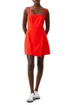 French Connection Whisper Sleeveless Mini Dress In True Red