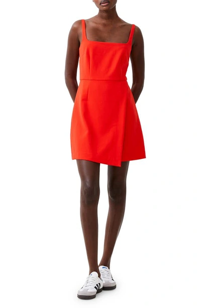 French Connection Whisper Sleeveless Mini Dress In True Red