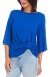 KAREN KANE KAREN KANE TWIST FRONT FLARE SLEEVE JERSEY TOP