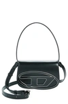 Diesel Mini Shoulder Bag In Soft Nappa Leather With Logo Detail In Black