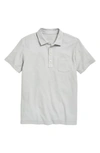 Billy Reid Pique Pensacola Polo In Silver