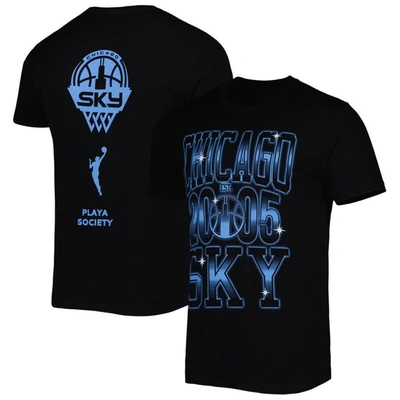Playa Society Men's Black Chicago Sky Est. 2005 Legacy T-shirt