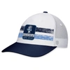 TOP OF THE WORLD TOP OF THE WORLD WHITE/NAVY NORTH CAROLINA TAR HEELS RETRO FADE SNAPBACK HAT