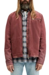 Allsaints Rothwell Corduroy Collar Jacket In Imperial Red