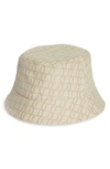 Christian Louboutin Bobino Monogram Toille Jacquard Bucket Hat In Jacquard Logo