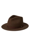 BRIXTON MESSER PACKABLE WOOL FEDORA