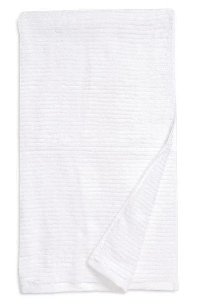 Nordstrom Hydro Ribbed Organic Cotton Blend Bath Towel In White