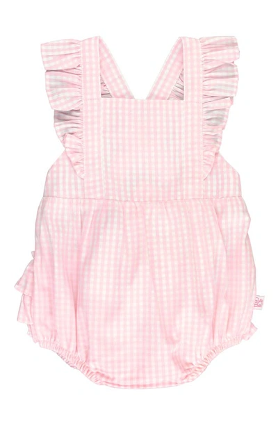 Rufflebutts Babies'  Kids' Pinafore X-back Romper In Pink