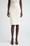 St John Santiago Sweater Knit Skirt In Ecru
