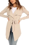 Shop Petal And Pup Petal & Pup Zimmer Tie Waist Cardigan In Beige