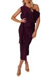 Petal And Pup Womens Santiago Off Shoulder Midi Dress In Purple