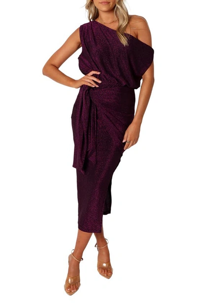 Petal And Pup Womens Santiago Off Shoulder Midi Dress In Purple