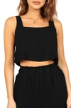 Petal And Pup Womens Eleanor Cropped Top In Black