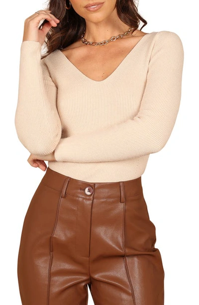 Petal And Pup Womens Layah Knit Sweater In Beige