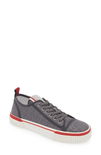 Christian Louboutin Men's Pedro Junior Cl Canvas Low-top Trainers In Smoky