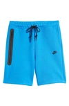 Nike Men's  Sportswear Tech Fleece Shorts In Light Photo Blue/black 
