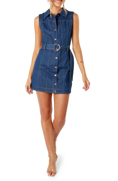 Petal And Pup Parker Sleeveless Denim Mini Shirtdress