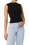 Petal And Pup Nissa Mock Neck Sleeveless Top In Black