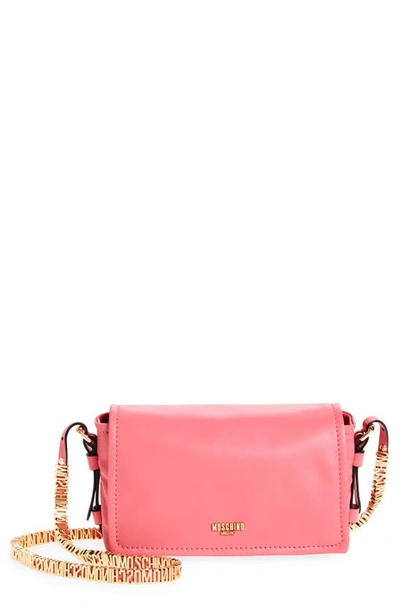 Moschino Mini Letter Leather Shoulder Bag In Violet