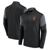 Fanatics Branded Black San Francisco Giants Logo Quarter-zip Top In Black