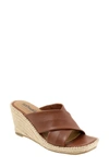 SOFTWALK HASTINGS ESPADRILLE PLATFORM WEDGE SLIDE SANDAL