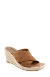 SOFTWALK SOFTWALK® HASTINGS ESPADRILLE PLATFORM WEDGE SLIDE SANDAL