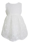 POPATU POPATU KIDS' FLORAL EMBROIDERED MESH OVERLAY PARTY DRESS
