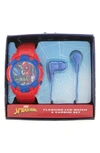 ACCUTIME SPIDERMAN™ LCD WATCH & WIRED EARBUDS SET