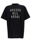 M44 LABEL GROUP BLACK T-SHIRT WITH 'ACCESS ALL AREAS' PRINT IN COTTON MAN