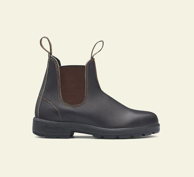 Blundstone Elastic Sided V-cut Ankle Boots In Dark Brown