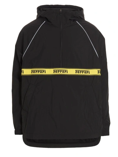 Ferrari Logo Band Jacket In Black