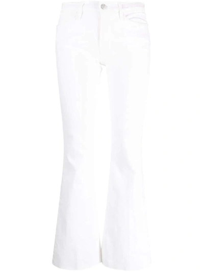 Frame Le Easy Flared Wide Leg Jeans In White