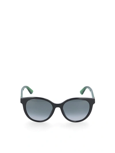 Gucci Glasses In Black/green/grey