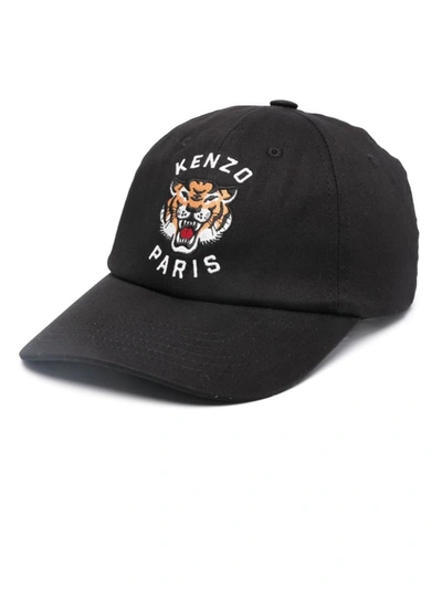 Kenzo Varsity Tiger Cap In Black