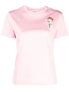 Lanvin Logo Detailed Crewneck T In Pink