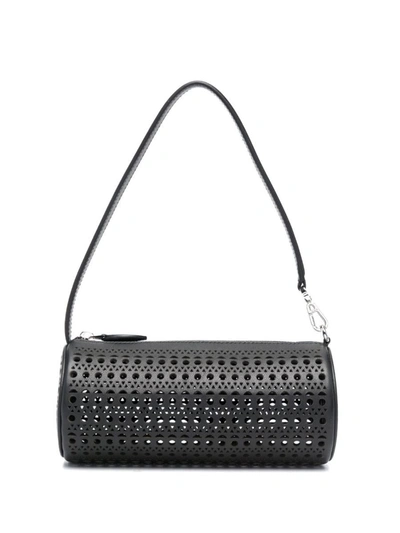 Alaïa Tube Mini Leather Shoulder Bag In Black