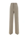 Ami Alexandre Mattiussi Tailored Wide-leg Trousers In Taupe