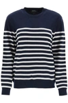 A.P.C. A.P.C. 'PHOEBE' STRIPED CASHMERE AND COTTON SWEATER