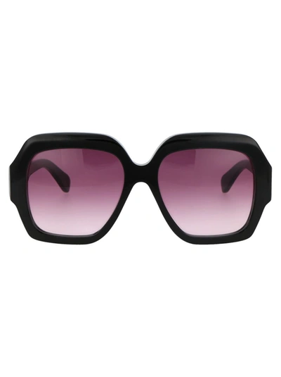 Chloé Ch0154s Sunglasses In 001 Black Black Red