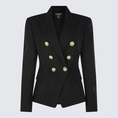 BALMAIN BALMAIN BLACK WOOL BLAZER