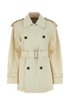 Burberry Short Cotton Gabardine Trench Coat In Calico
