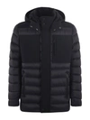 Colmar High Neck Hooded-puffer Jacket In Black