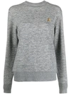 Golden Goose Deluxe Brand Crewneck Long In Grey