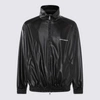 Dolce & Gabbana Faux Leather Bomber Jacket In Black