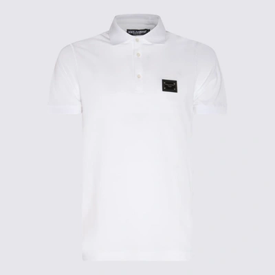 DOLCE & GABBANA DOLCE & GABBANA WHITE COTTON POLO SHIRT