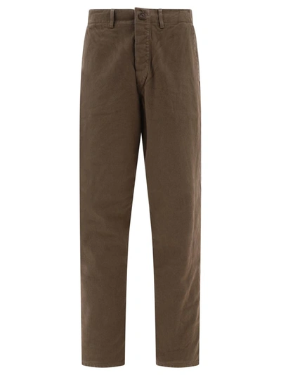 Orslow "french" Utility Trousers In Brown