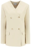 Loulou Studio 'jalca' Double-breasted Blazer In Beige