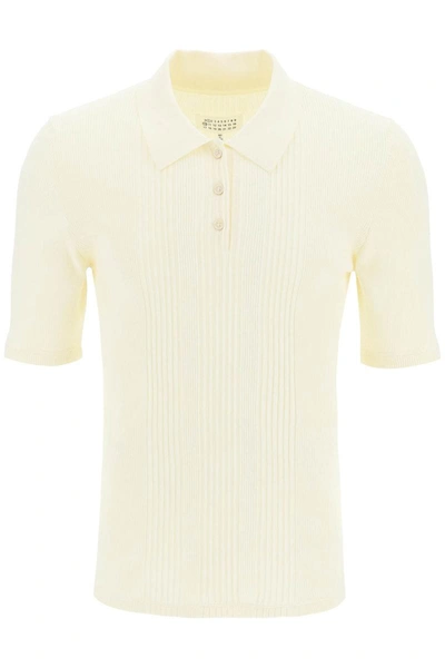 MAISON MARGIELA MAISON MARGIELA RIBBED STRETCH POLO SHIRT